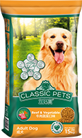 CLASSIC PETS DRY DOG FOOD BEEF & VEGETABLE FLAVOR