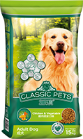 CLASSIC PETS DRY DOG FOOD CHICKEN & VEGETABLE FLAVOR