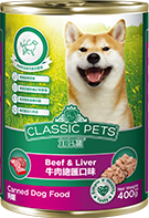 CLASSIC PETS CANNED DOG FOOD BEEF AND LIVER 