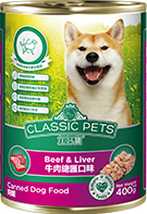 CLASSIC PETS CANNED DOG FOOD BEEF AND LIVER