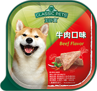 CLASSIC PETS TRAY DOG FOOD BEEF FLAVOR