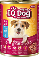 IQ CANNED DOG FOOD BEEF AND RICE